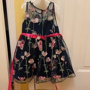 Toddler girl flowered dress